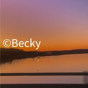 Vibrant Sunset Over Lake Art Print